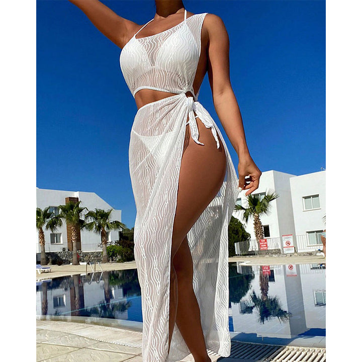 Dame asymmetrisk crop top med afslappet midi nederdel Skovae
