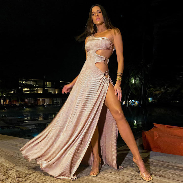 Dame Maxi-kjole med raffineret cut-out og elegant vildledesign Stilla