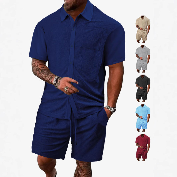 Herre fritidsoutfits med åndbart tekstur og praktiske lommer Stilla