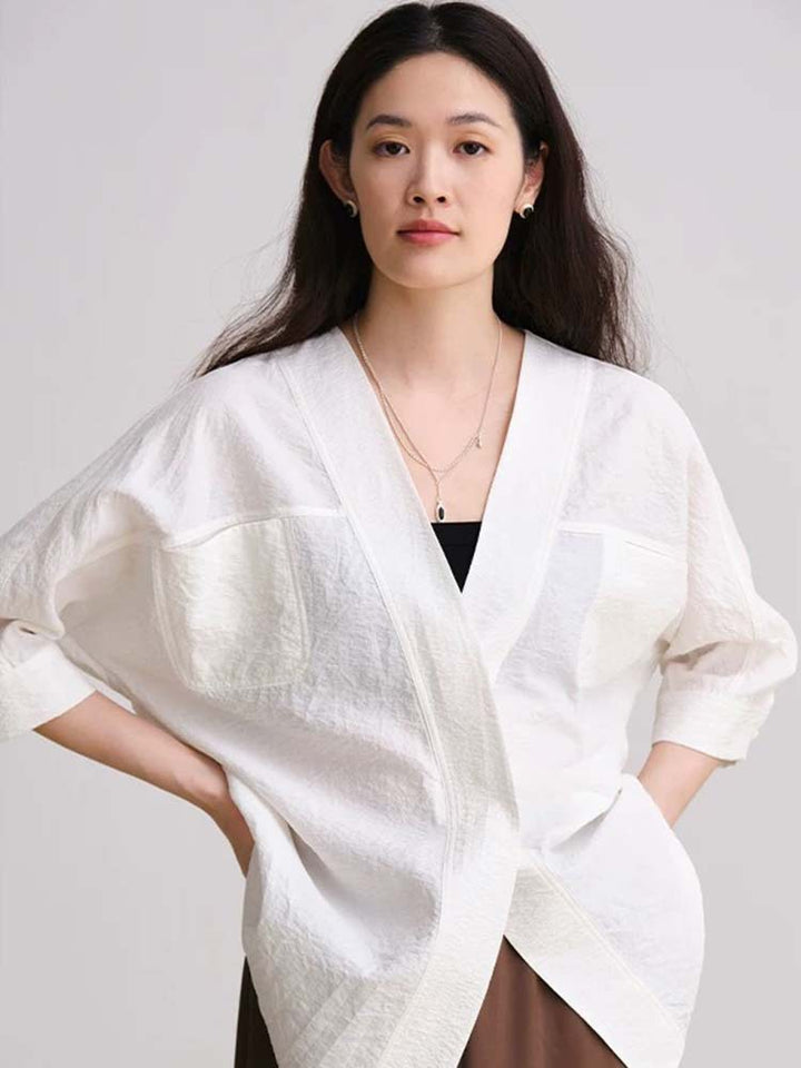 Kvinders afslappede og elegante åben-cut bluse Stilla
