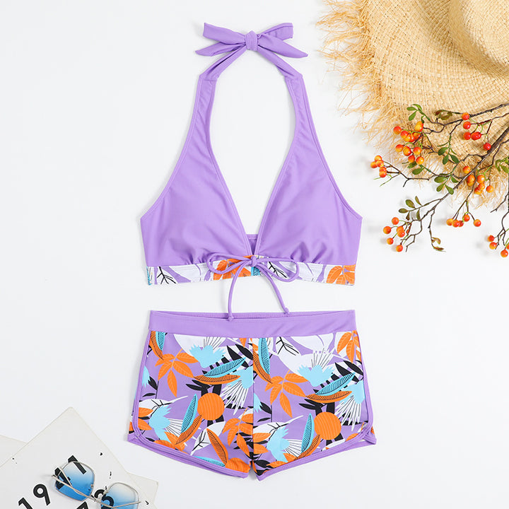 Dame bikini sæt med floralt design og justerbar top Stilla