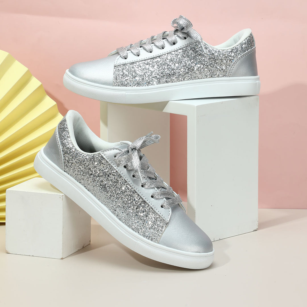 Damer Glitrende Fritidssneakers med åndbart inderfor Stilla