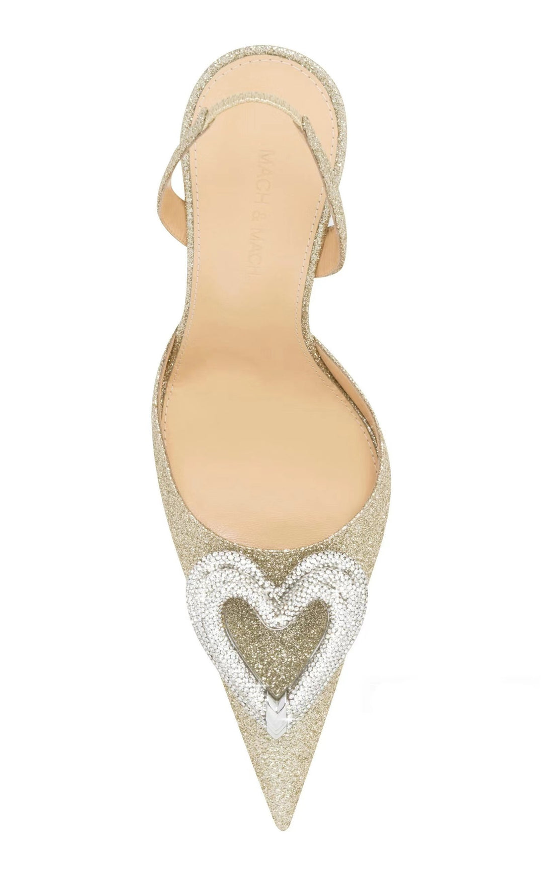 Femme Elegante Højhælede Slingback Sko med Strass Accent Stilla