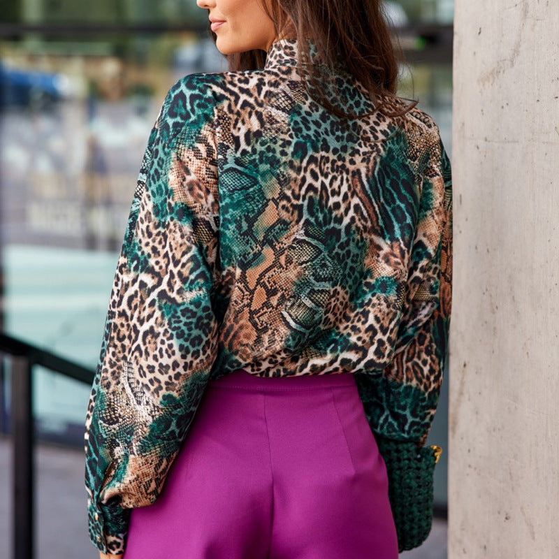 Dame Trendy og elegant bluse med geometrisk mønster Stilla