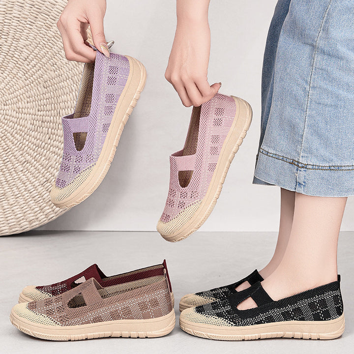 Femme Stilfulde Slip-On Gåskor med åndbart Mesh-design Stilla