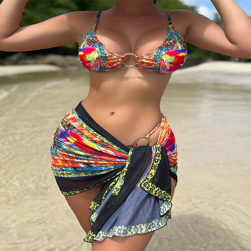 Dame Bikini Sæt med Sarong Stilla
