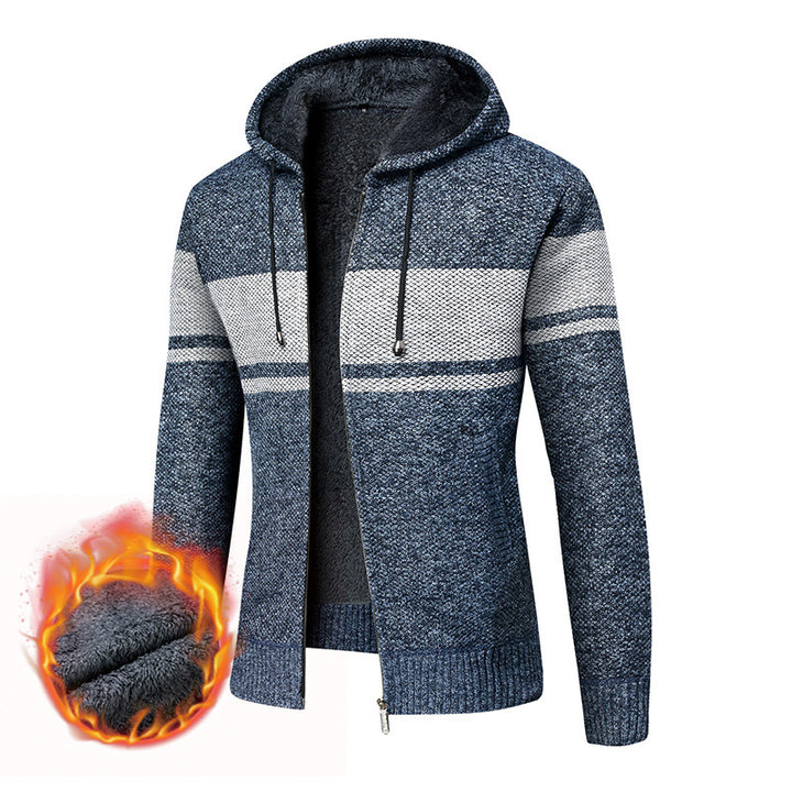 Herrer Behagelig Fleecforet Zip-Up Hoodie Stilla