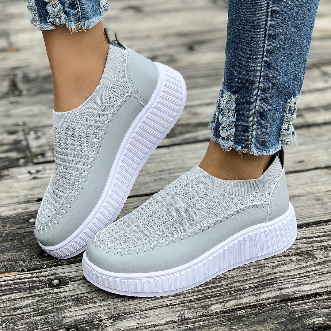 Dame Behagelige Slip-On Sneakers med åndbart strikket overmateriale Stilla