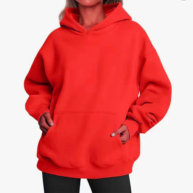Kvinders oversized hoodie med praktiske kængurulommer og blød indvendig foring Skovae