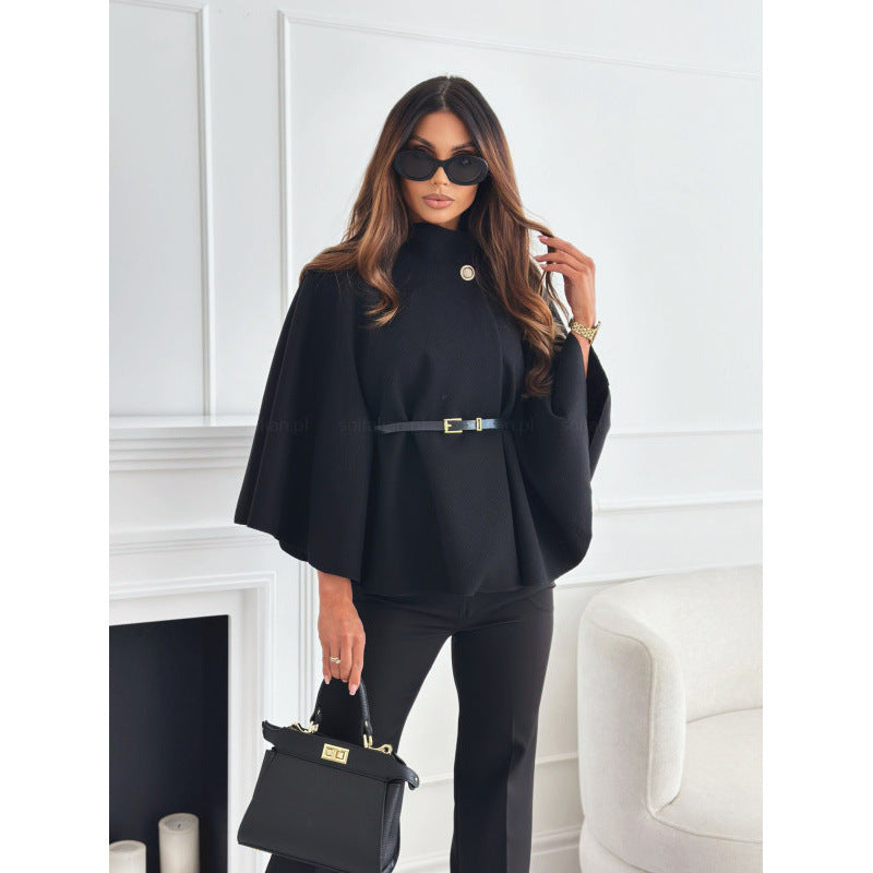 Femme Elegantes Cape med bælt Stilla