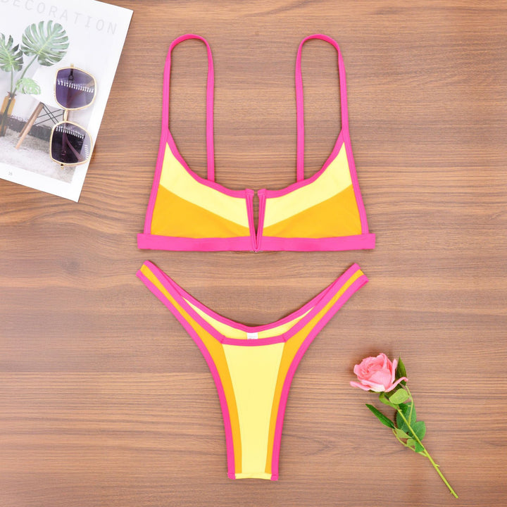 Dame bikinisæt med moderne snit og sporty design Stilla
