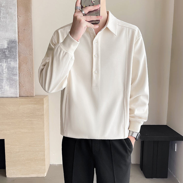 Herrer moderne Button-Up Pullover Sweater Stilla