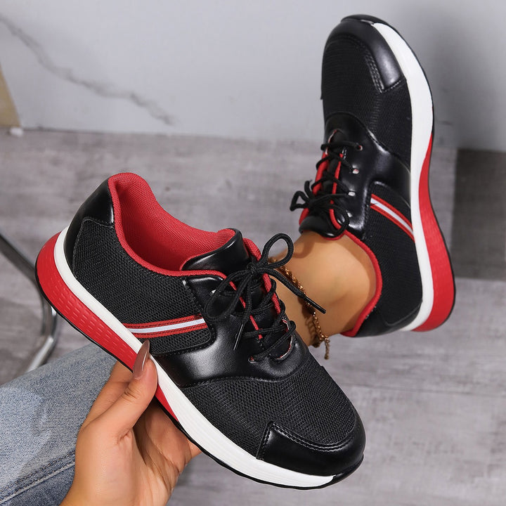 Dame sporty sneakers med åndbart mesh-overmateriale og støddæmpende sål Stilla