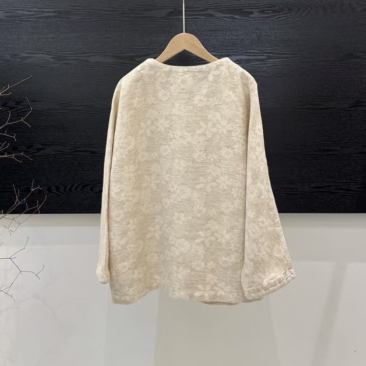 Damer Relaxed Fit Knappeliste Cardigan med dekorative lukninger Stilla