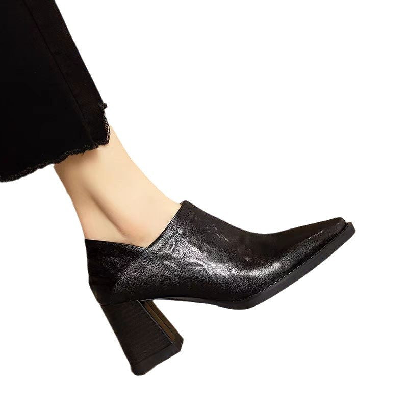 Dame elegante Mules med modisch blokhæl og smidigt overmateriale Stilla