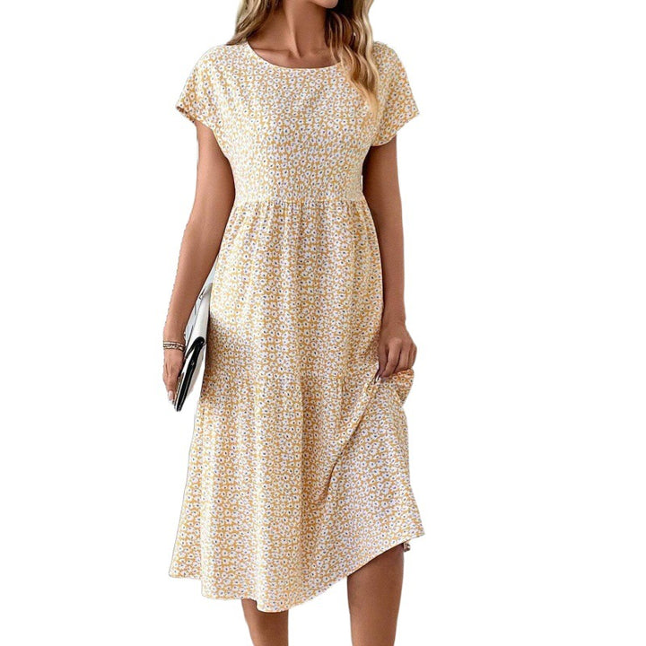 Dame Midi-Kjole med floral design Stilla