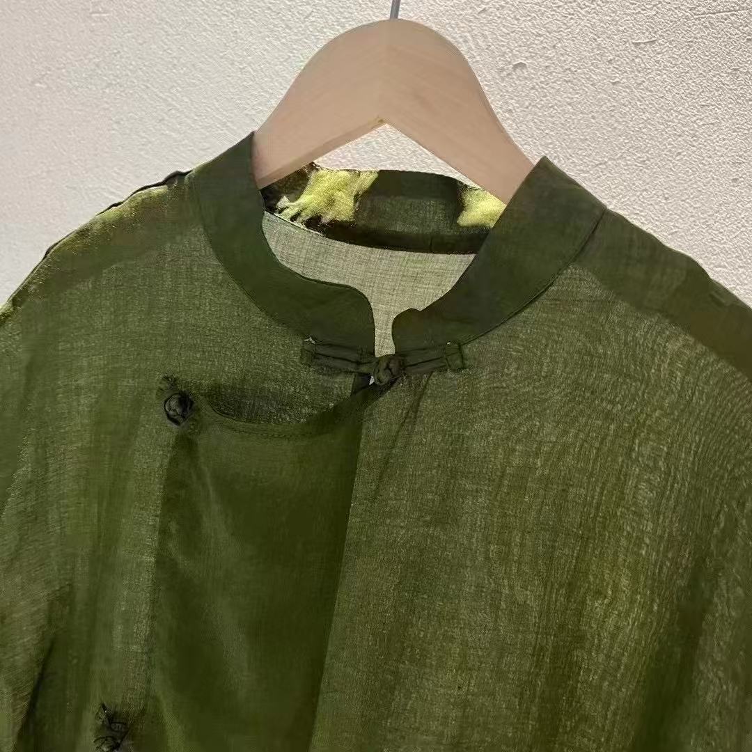 Dame Elegant Kortærmet Chiffonbluse Stilla