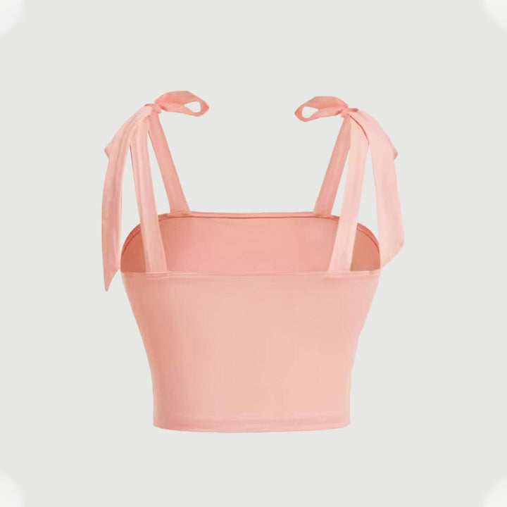 Kvindernes crop top med justerbare bånd og detaljer med siden rynker Stilla