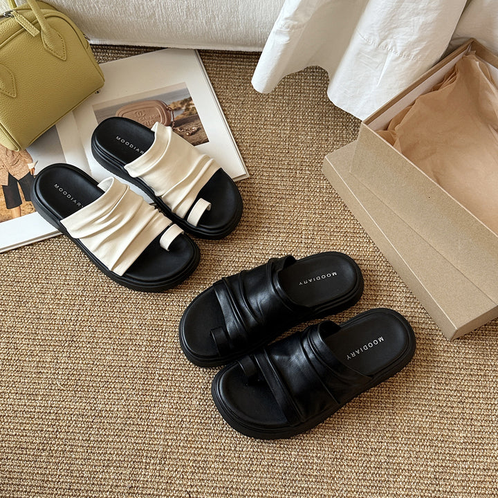 Femme Behagelige Fritids-sandaler med Teksturerede Remme Stilla
