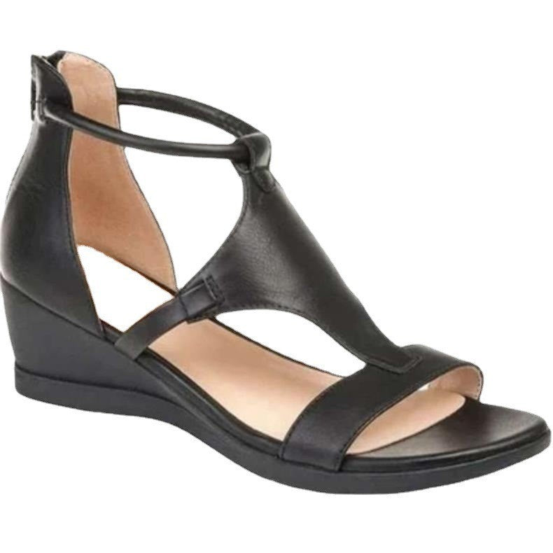 Dame elegante Wedge-sandaler med justerbare remme og polstret fodseng Stilla
