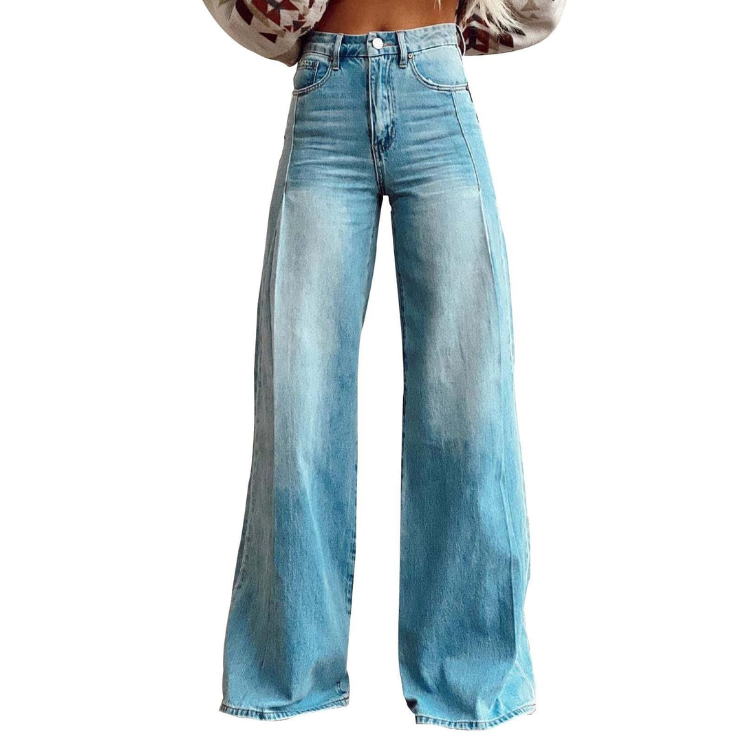 Dame Bredde Højtaljede Jeans i Urban Stil Skovae