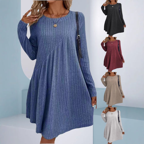 Femme Langærmet-Rib-Mini-Slyngekjole Stilla