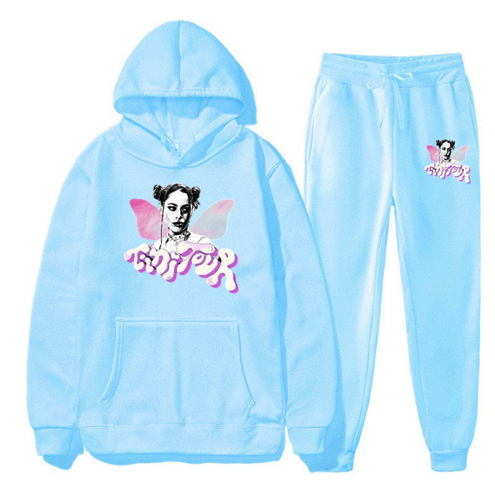 Women's sweatshirt og joggebukser sæt med kreativ grafisk design Skovae