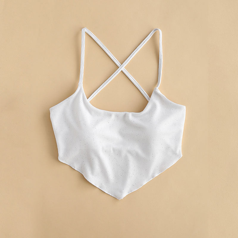 Dame Stilfuld Rib-Crop-Top Stilla