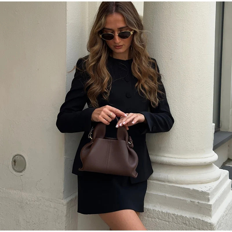 Kvinder Fashion Blazer Nederdel Sæt Stilla