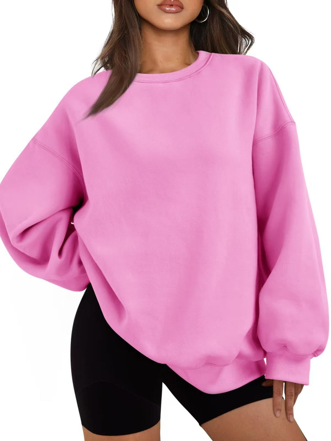 Damer Casual Oversized Sweater med Løs Pasform Skovae