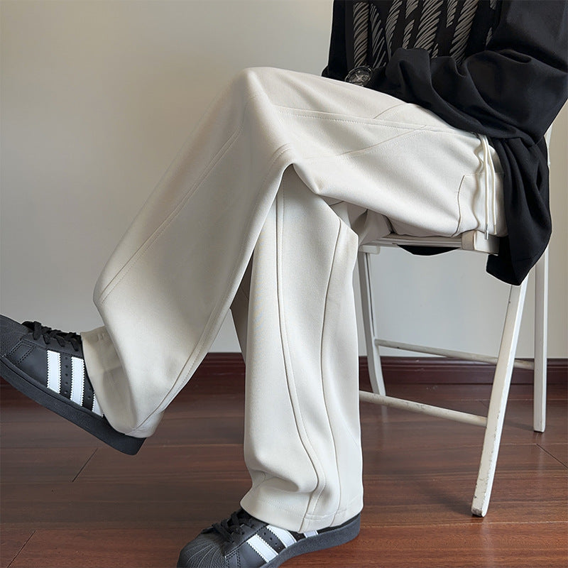 Herre Casual Relaxed Fit Fritidshose med elastisk talje og struktureret design Stilla