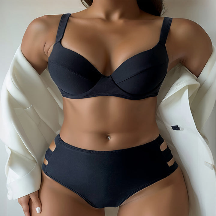 Dame højtaljet bikini med elegant underbrystdesign Skovae