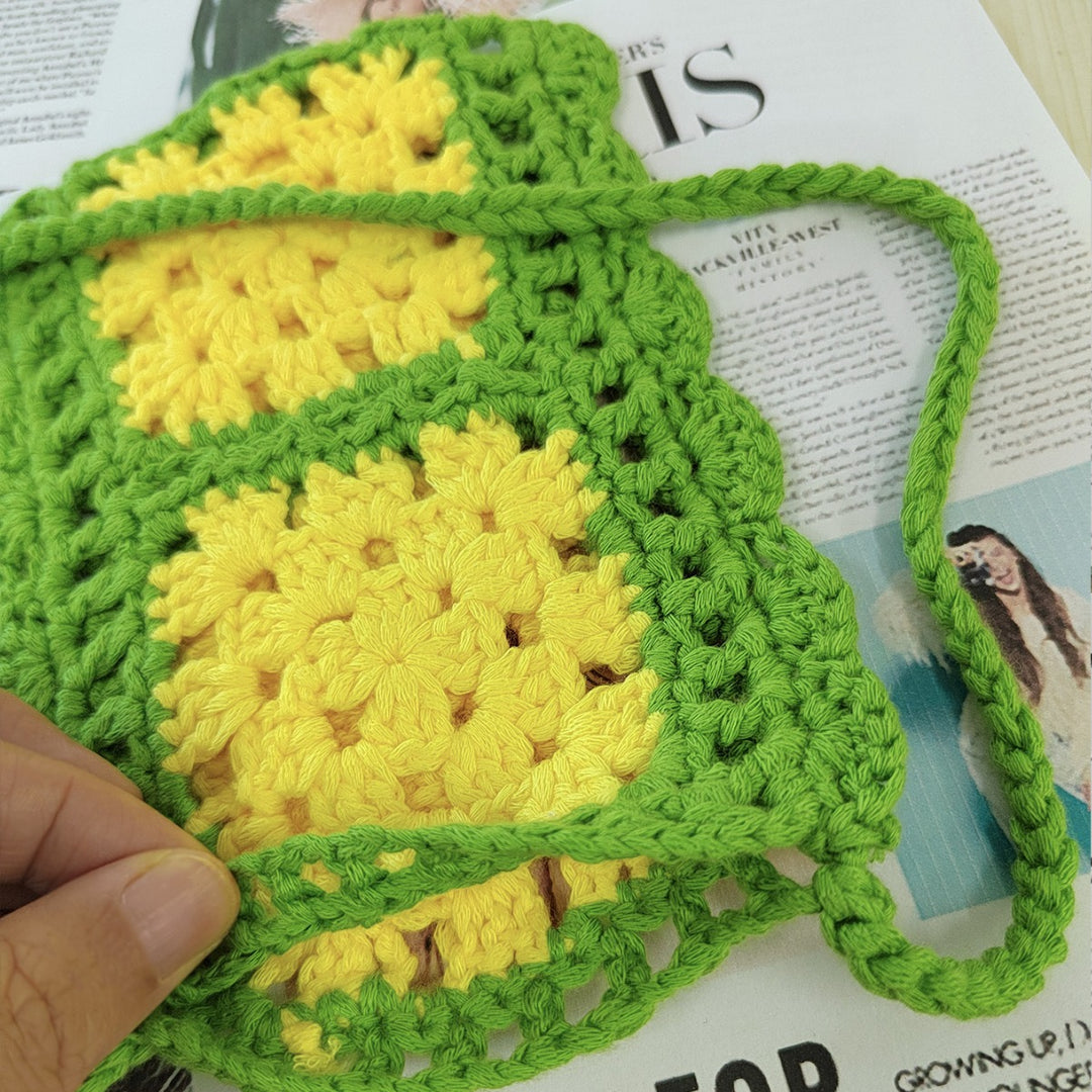 Dame hæklede håndtaske i den glade Granny-squares design Stilla