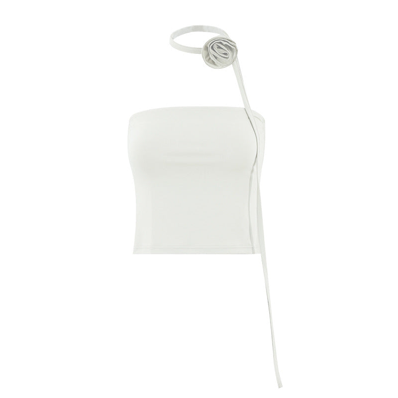 Damer moderne skulderfri top med elegant detalje Skovae
