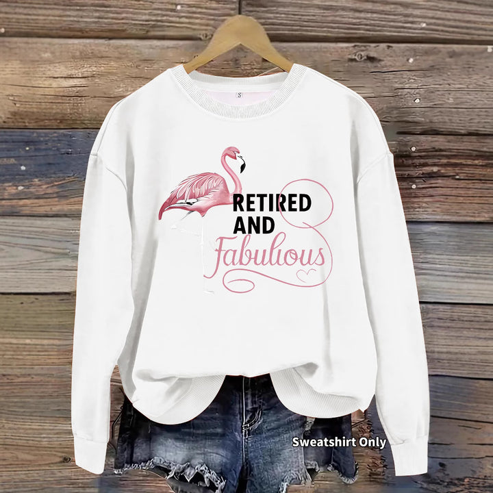 Kvinders sweatshirt med unikt flamingo motiv og inspirerende print Stilla