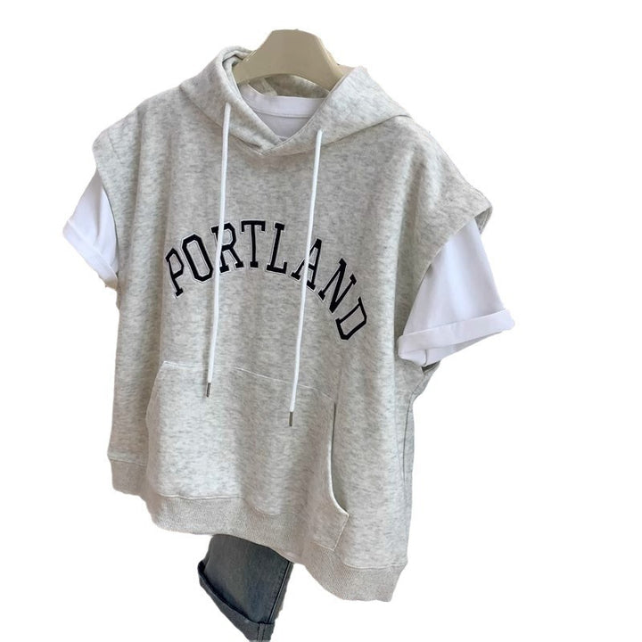 Dame Lækkert Ærmeløst Hoodie med forlommes Stilla