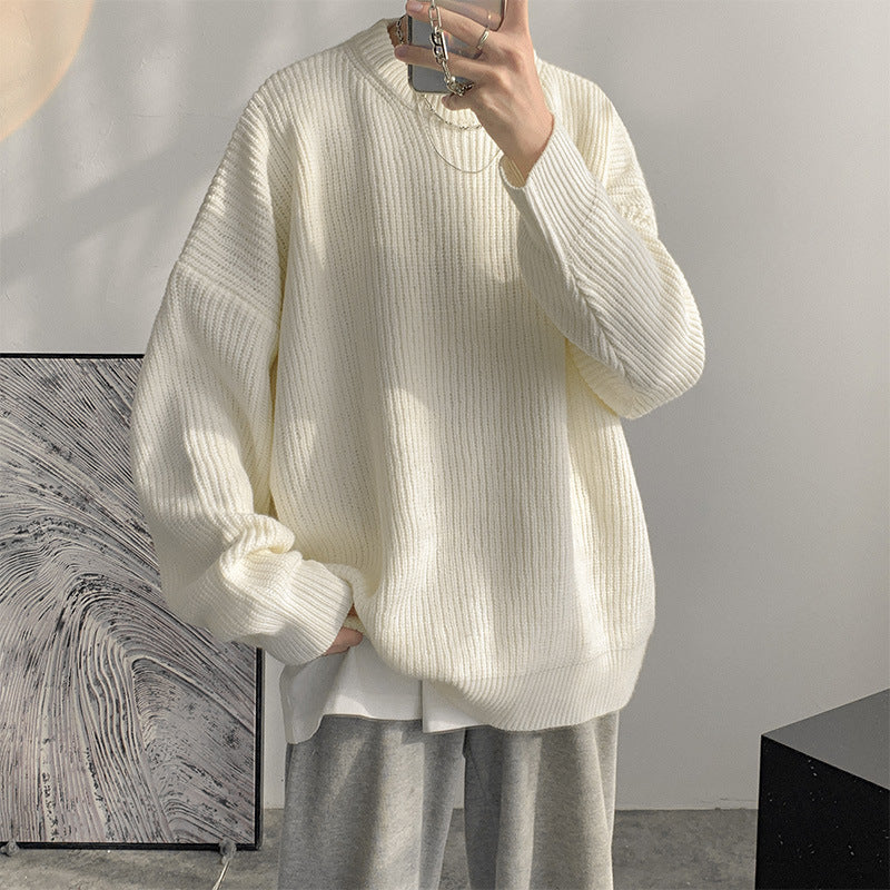 Herrer Oversized Strikpullover med struktureret ribdesign og blødt inderfôr Stilla