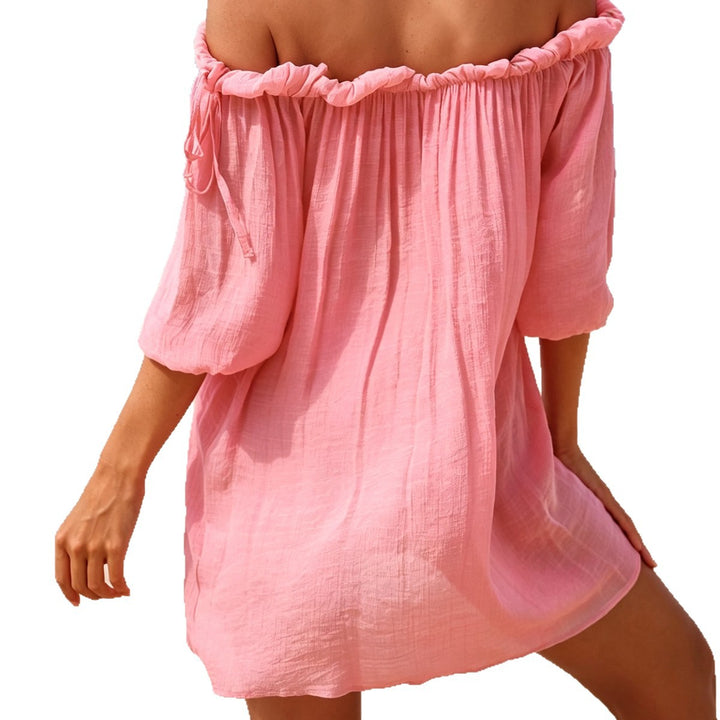 Dame Off-Shoulder Strandkjole Skovae