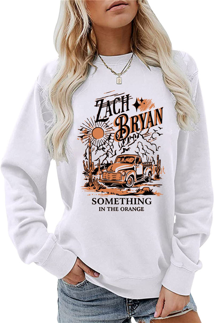 Kvinders sweatshirt med inspirerende vintage lastbil design Stilla