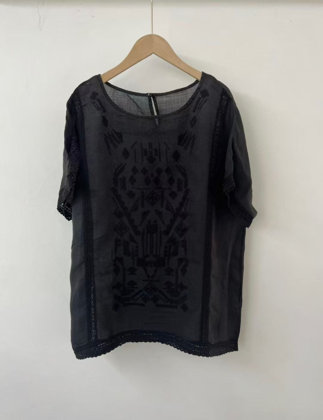 Femme Broderet Bohemian Tunika-Top Stilla