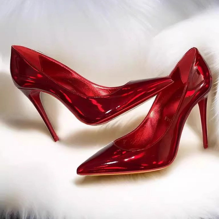 Damer Højglans Spids Tå Stiletto Hæle Stilla