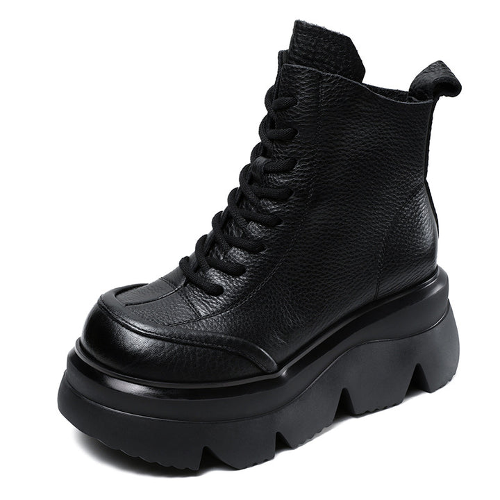 Femme Chunky High-Top Snørestøvler med forhøjet sål Stilla
