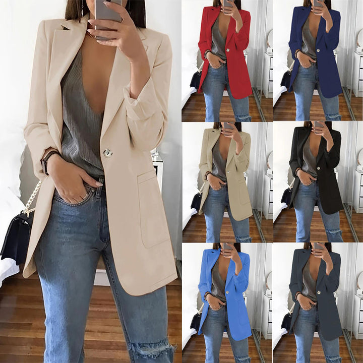 Dame moderne Oversize-blazer med elegant snit og praktiske lommer Stilla