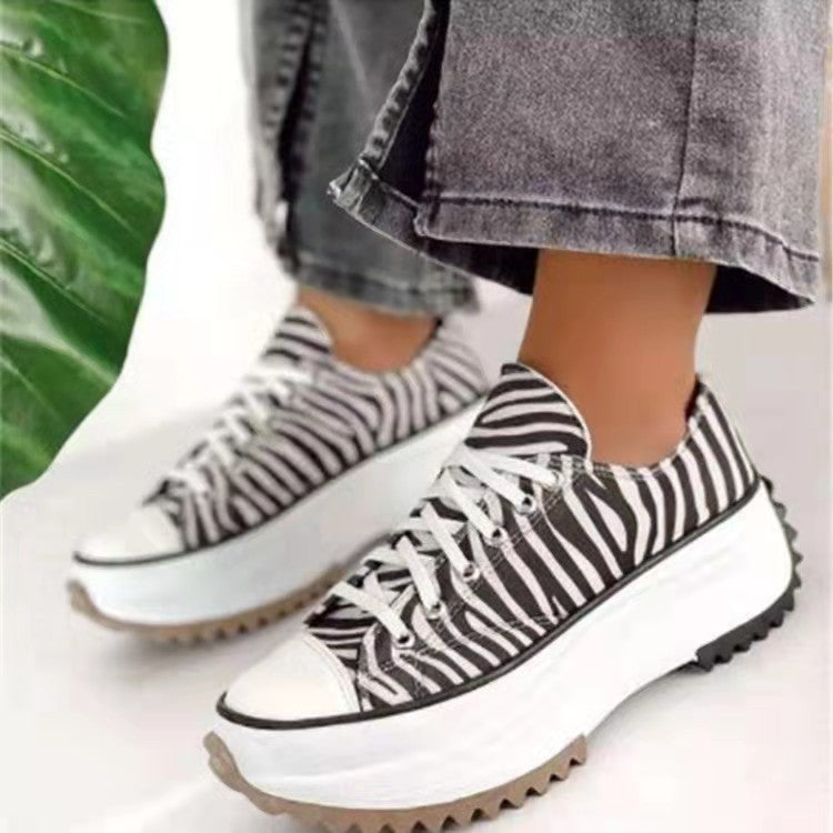 Dame Plateau-Sneakers med moderne gummisål og åndbart overmateriale Stilla
