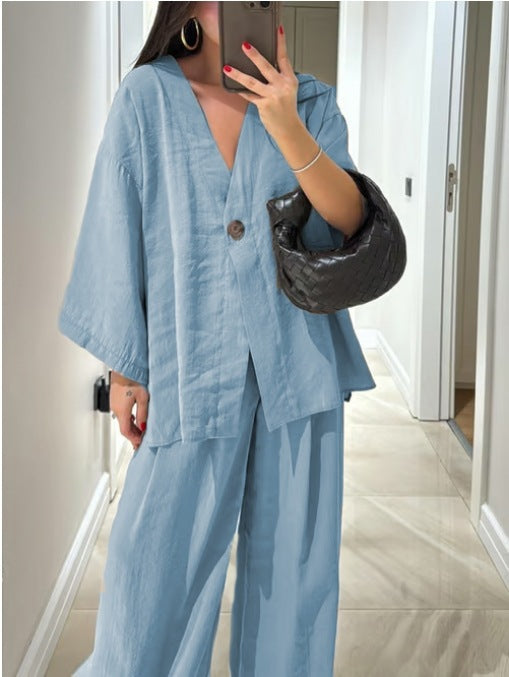 Dame Let og luftig Loungewear kombination med vid pasform Stilla