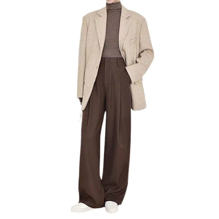 Dame elegant lang cardigan med sidelommer og fin struktur Stilla