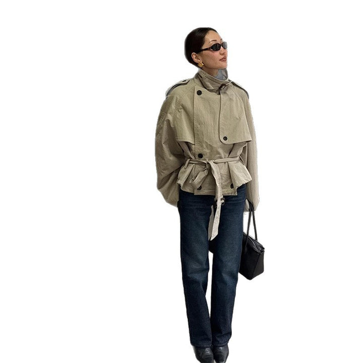 Kvinder Fashionable oversized jakke med bælte Stilla