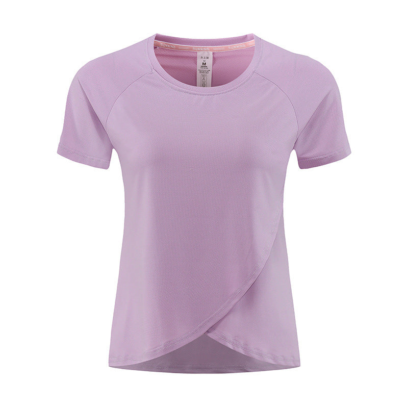 Dame Sporty funktionelt T-shirt med hurtigtørrende materiale og ergonomisk snit Stilla