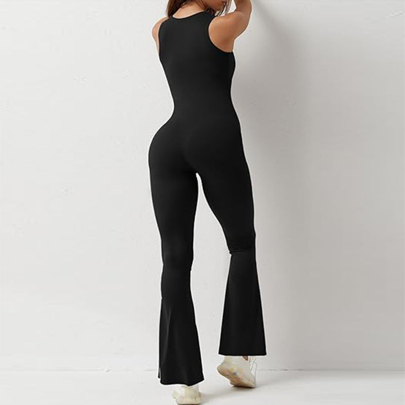 Dame Fitness-jumpsuit med figursyet snit Skovae