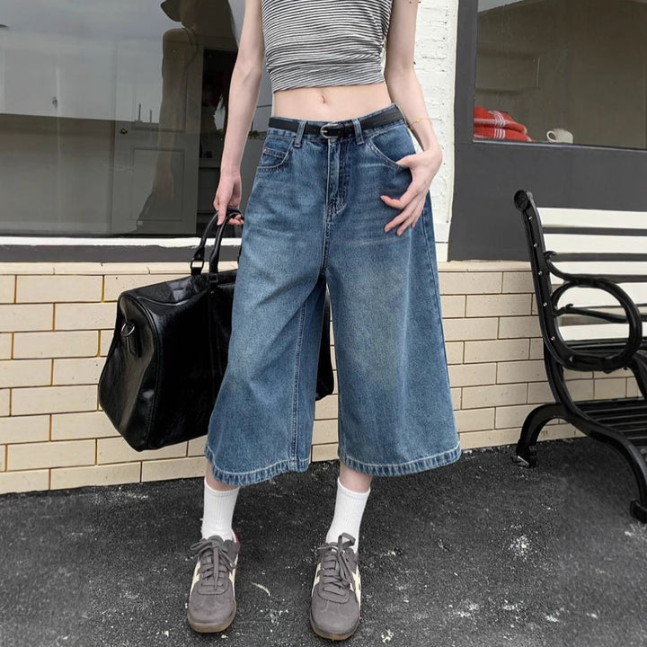 Kvindernes Løs Pasform Jeans Culottes Stilla